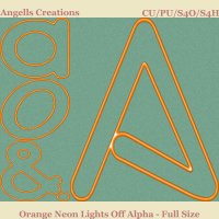 Orange Neon Lights Off Alpha - Full Size