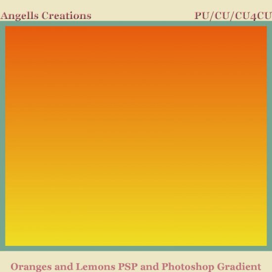 Oranges and Lemons PSP and Photoshop Gradient - Click Image to Close