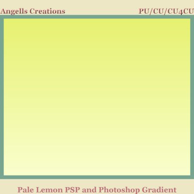 Pale Lemon PSP and Photoshop Gradient