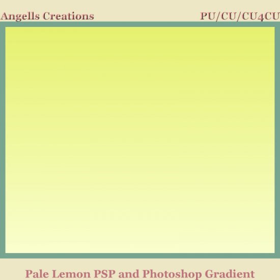 Pale Lemon PSP and Photoshop Gradient - Click Image to Close