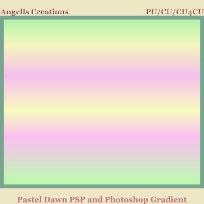 Pastel Dawn PSP and Photoshop Gradient