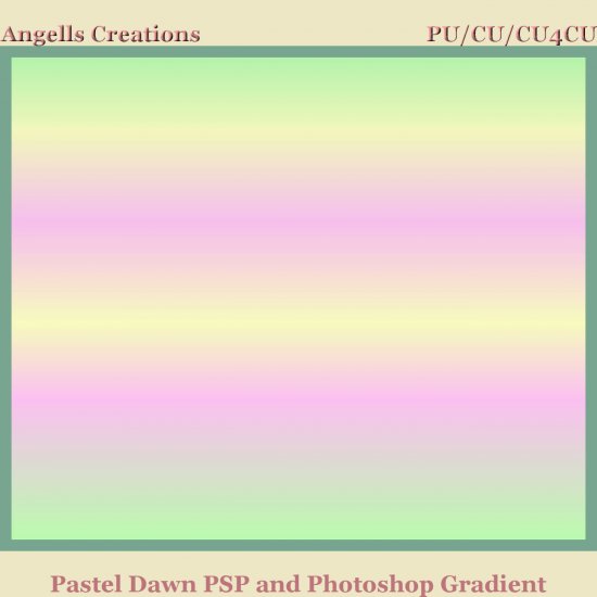 Pastel Dawn PSP and Photoshop Gradient - Click Image to Close