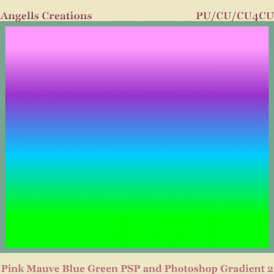 Pink Mauve Blue Green PSP and Photoshop Gradient 2 - Click Image to Close