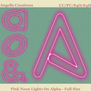 Pink Neon Lights On Alpha - Full Size