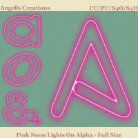 Pink Neon Lights On Alpha - Full Size