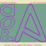 Purple Neon Lights Off Alpha - Full Size