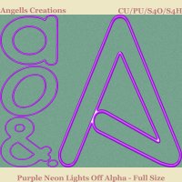 Purple Neon Lights Off Alpha - Full Size