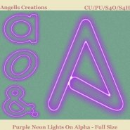 Purple Neon Lights On Alpha - Full Size