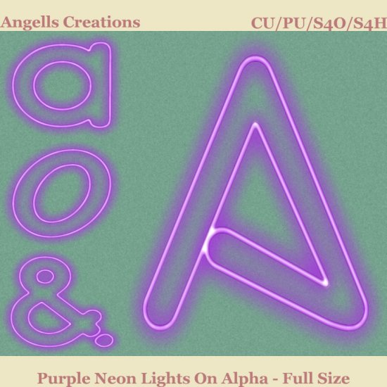 Purple Neon Lights On Alpha - Full Size - Click Image to Close