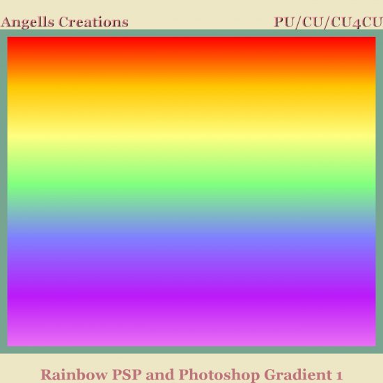 Rainbow PSP and Photoshop Gradient 1 - Click Image to Close