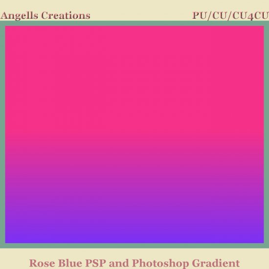 Rose Blue PSP and Photoshop Gradient - Click Image to Close