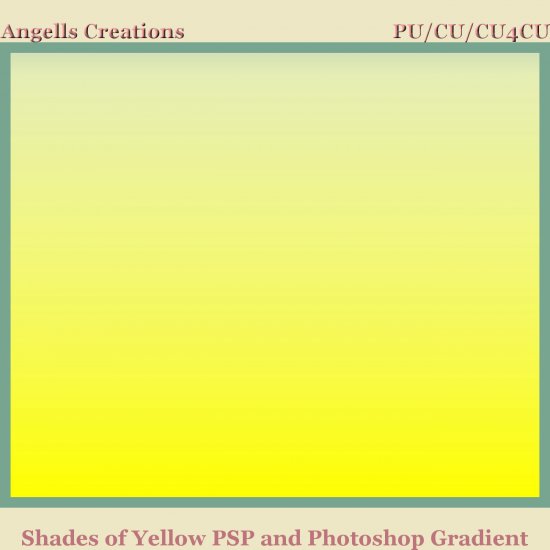 Shades of Yellow PSP and Photoshop Gradient - Click Image to Close