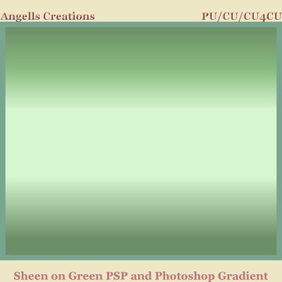 Sheen on Green PSP and Photoshop Gradient
