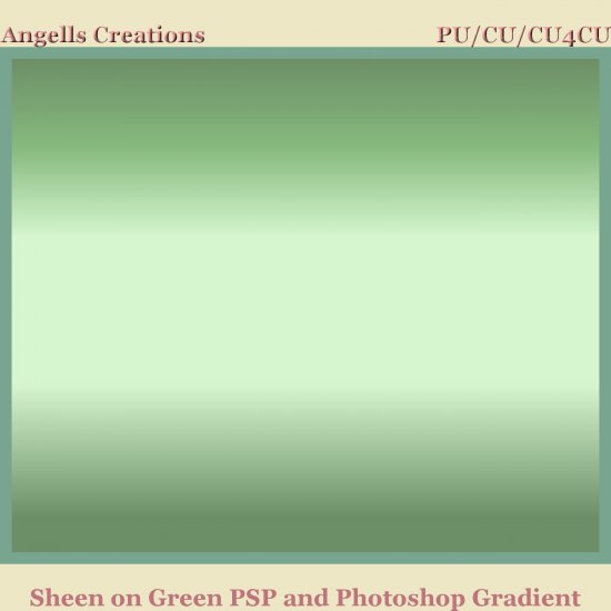 Sheen on Green PSP and Photoshop Gradient - Click Image to Close