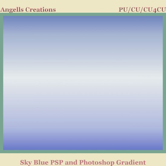 Sky Blue PSP and Photoshop Gradient - Click Image to Close