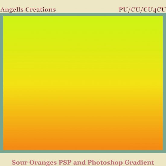 Sour Oranges PSP and Photoshop Gradient - Click Image to Close