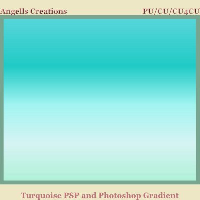 Turquoise PSP and Photoshop Gradient