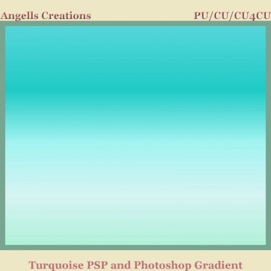 Turquoise PSP and Photoshop Gradient - Click Image to Close