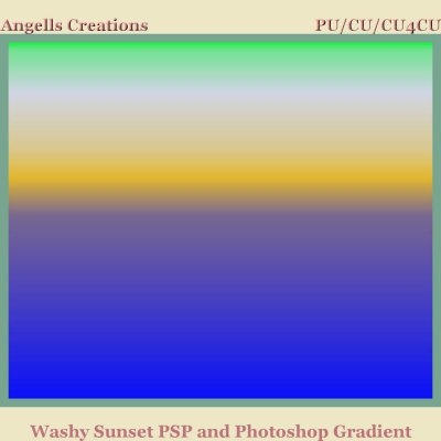 Washy Sunset PSP and Photoshop Gradient