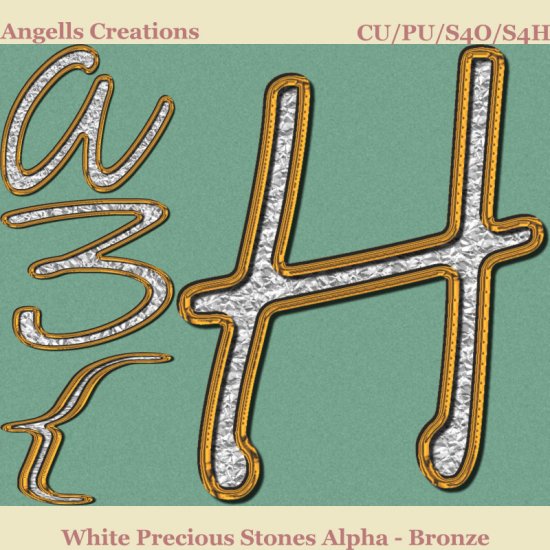 White Precious Stones Alpha - Bronze - Click Image to Close