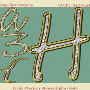 White Precious Stones Alpha - Gold