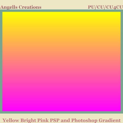 Yellow Bright Pink PSP and Photoshop Gradient