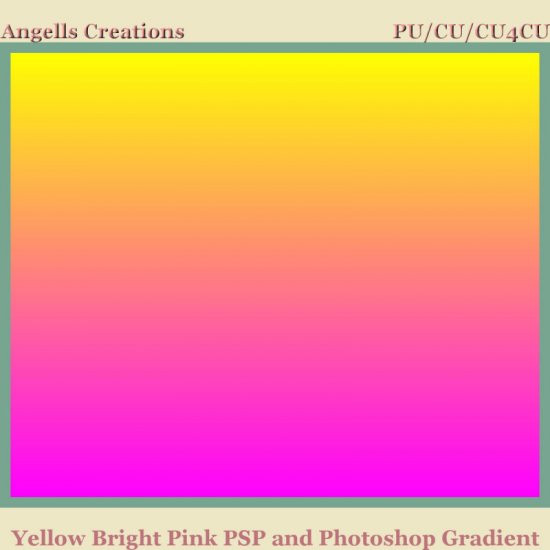 Yellow Bright Pink PSP and Photoshop Gradient - Click Image to Close
