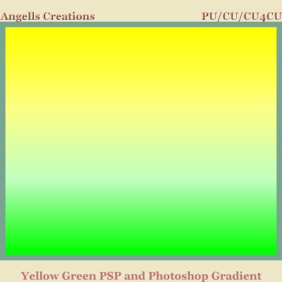 Yellow Green PSP and Photoshop Gradient