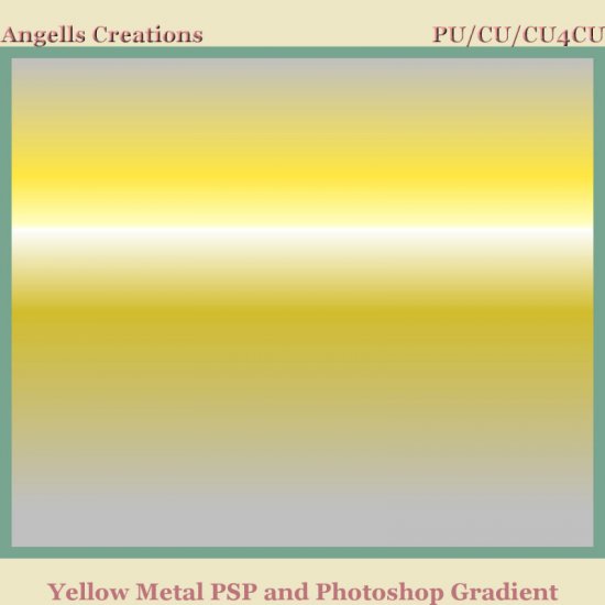 Yellow Metal PSP and Photoshop Gradient - Click Image to Close