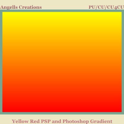 Yellow Red PSP and Photoshop Gradient