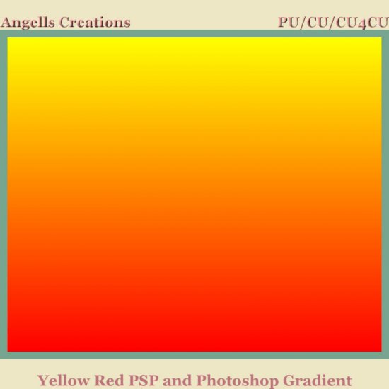 Yellow Red PSP and Photoshop Gradient - Click Image to Close