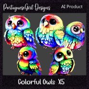 AI Colorful Owls