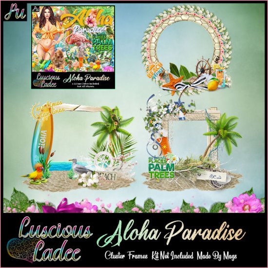 Aloha Paradise Cluster Frames - Click Image to Close