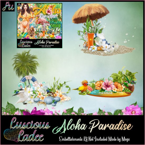 Aloha Paradise Embellishments - Click Image to Close