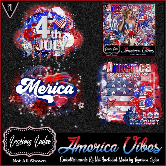 America Vibes Embellishments - Click Image to Close