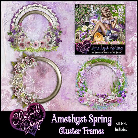 Amethyst Spring 2 Cluster Frames - Click Image to Close