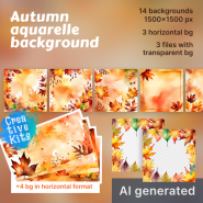 Autumn aquarelle background