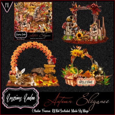 Autumn Elegance Cluster Frames