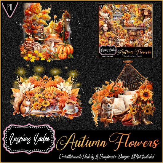 Autumn Flowers Embellishments - Click Image to Close