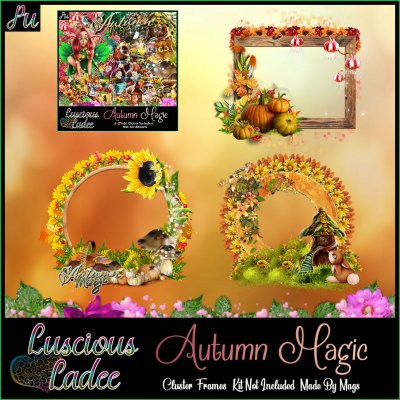 Autumn Magic Cluster Frames