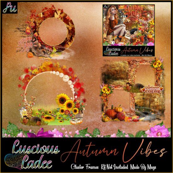 Autumn Vibes Cluster Frames - Click Image to Close