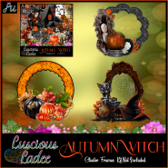 Autumn Witch Cluster Frames