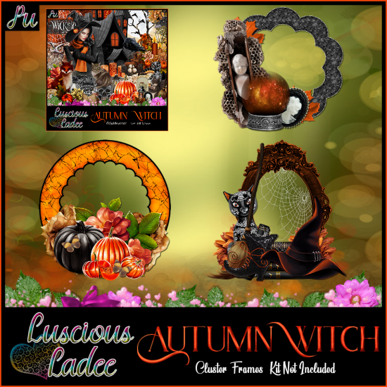 Autumn Witch Cluster Frames - Click Image to Close