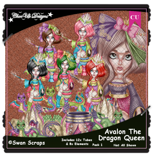 Avalon The Dragon Queen CU/PU Pack 1 - Click Image to Close