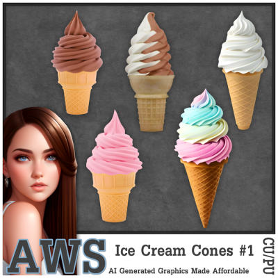 Ice Cream Cones #1 (FS-CU-AI)