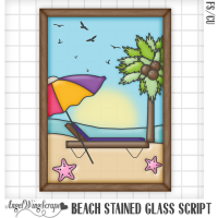 Beach Stained Glass Script (FS/CU)