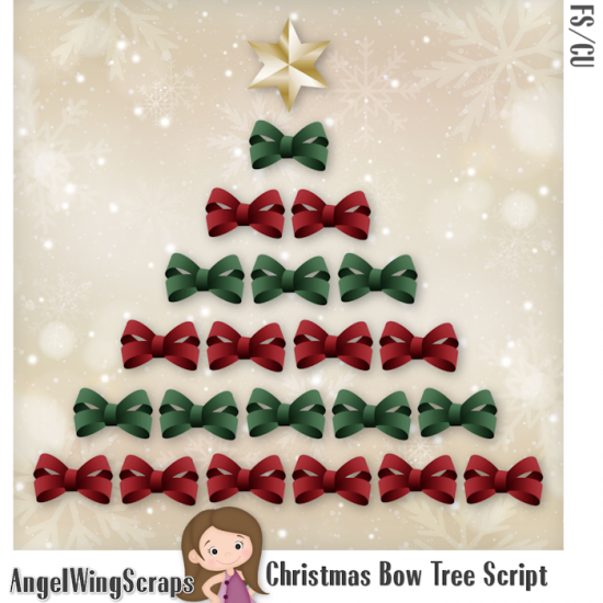 Christmas Bow Tree Script (FS/CU) - Click Image to Close