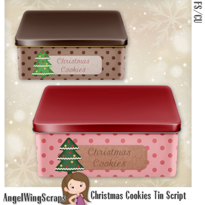 Christmas Cookies Tin Script (FS/CU)