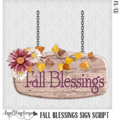 Fall Blessings Sign Script (FS/CU)