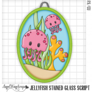 Jellyfish Stained Glass Script (FS/CU)